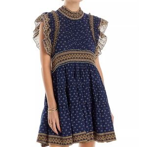 SEA Arlita Textured Tiered Skirt Tunic Dress